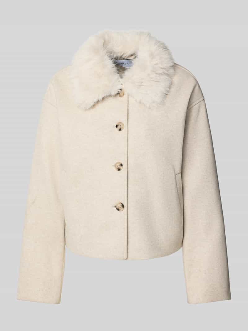 Kurtka o kroju regular fit z obszyciem ze sztucznego futra model ‘Quinn’