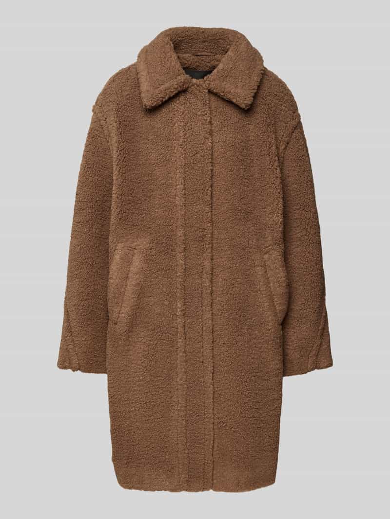 Płaszcz z futerka z wpuszczanymi kieszeniami model ‘Heddy’