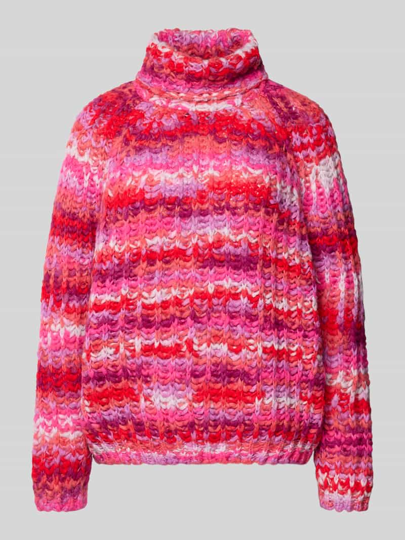 Sweter z wywijanym kołnierzem z dodatkiem wełny z alpaki