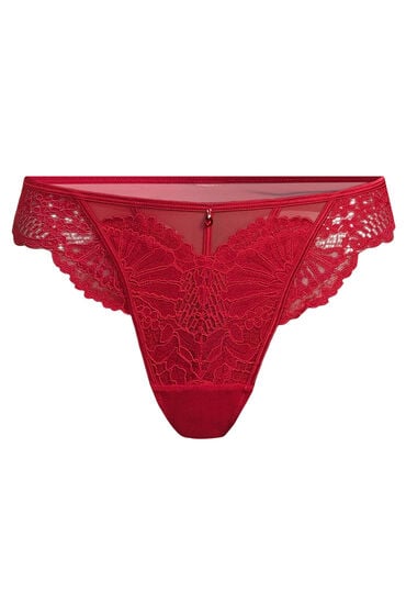 Hunkemöller Stringi z wysokim wycięciem Whitney Czerwony