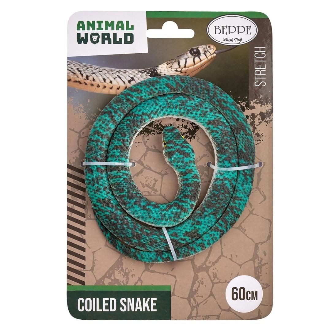 Wąż gumowy zielono-brązowy 60cm - figurka