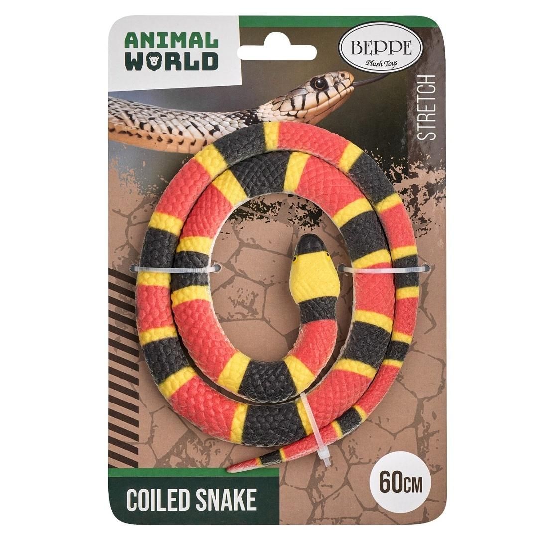 Wąż gumowy koralowy 60cm - figurka