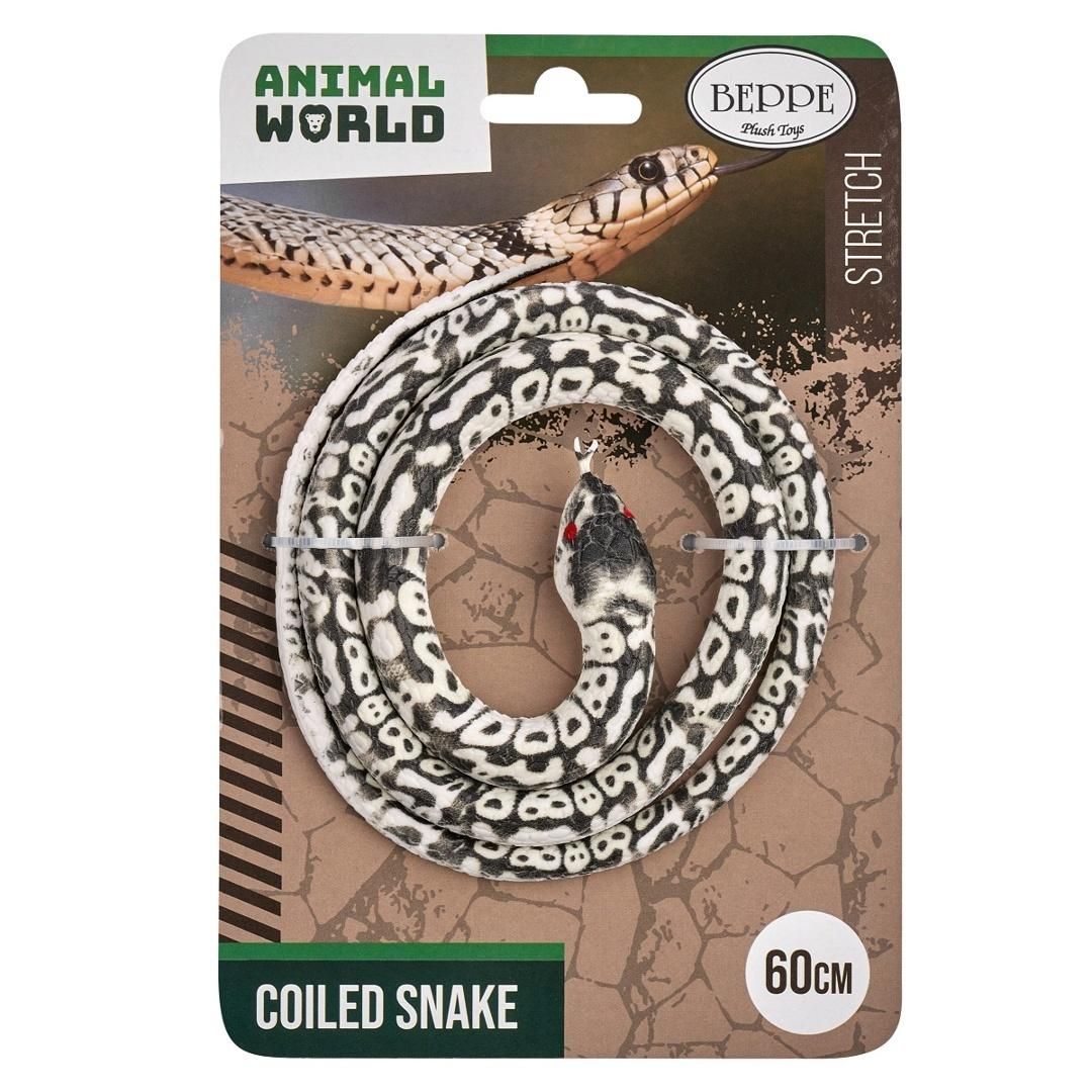 Wąż gumowy szaro-biały 60cm - figurka