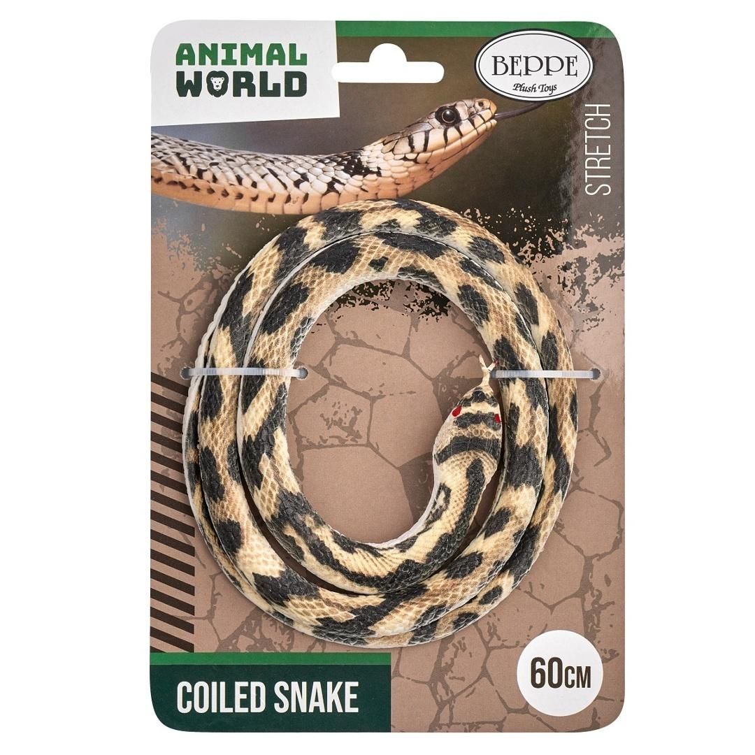 Wąż gumowy beżowo-brązowy 60cm - figurka