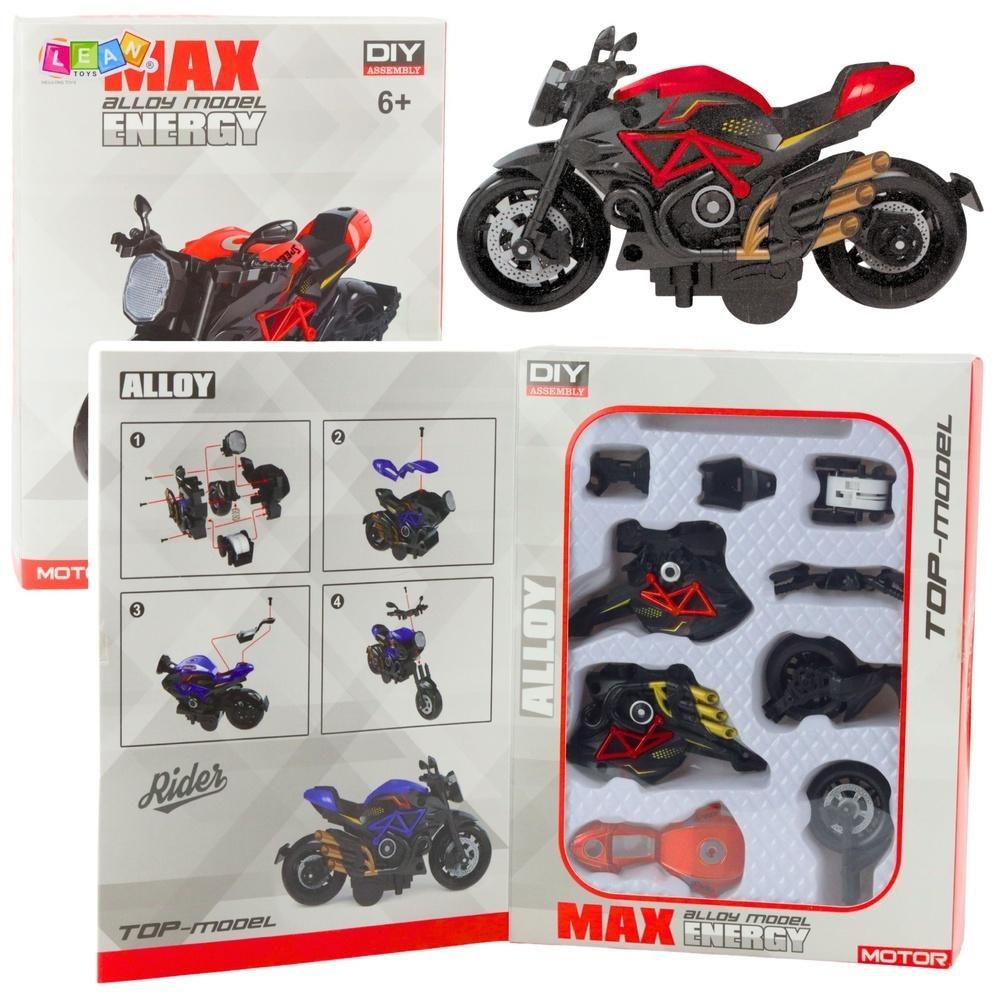 Motocykl do skręcania metalowy 114 pomarańczowy - model lub pojazd