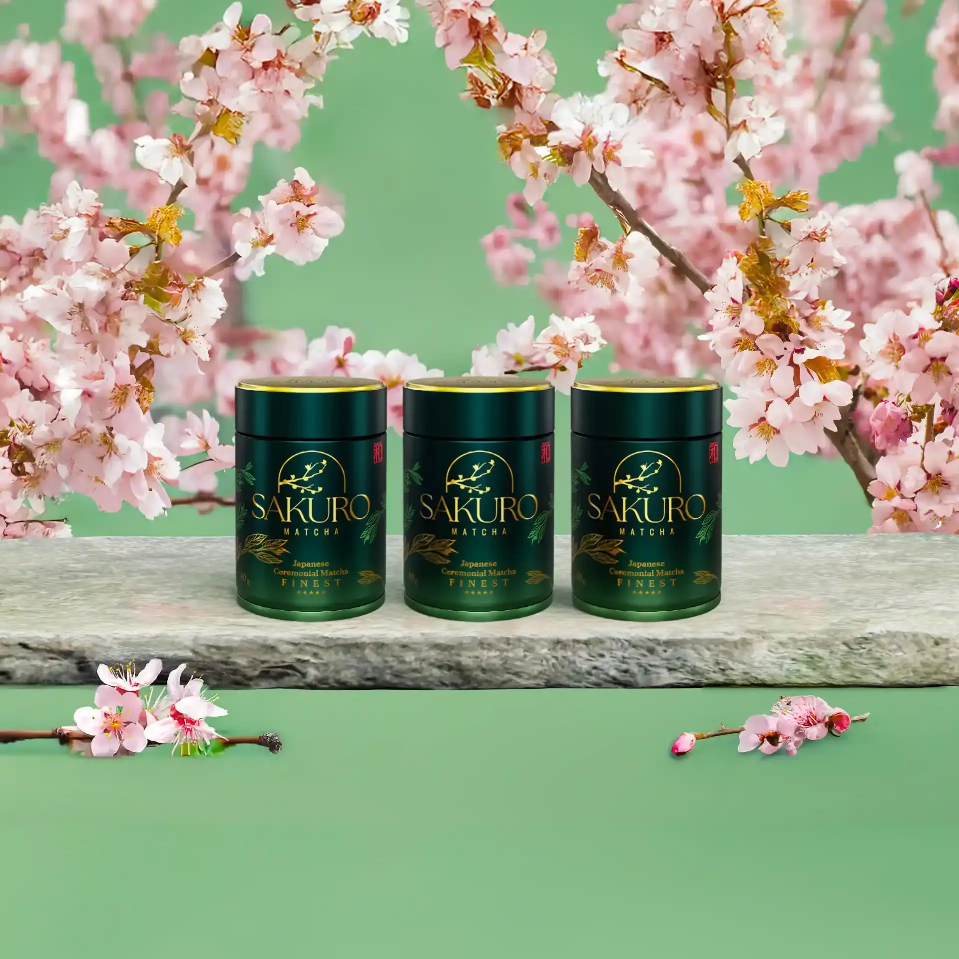 Sakuro Matcha 3× puszka Finest 40g
