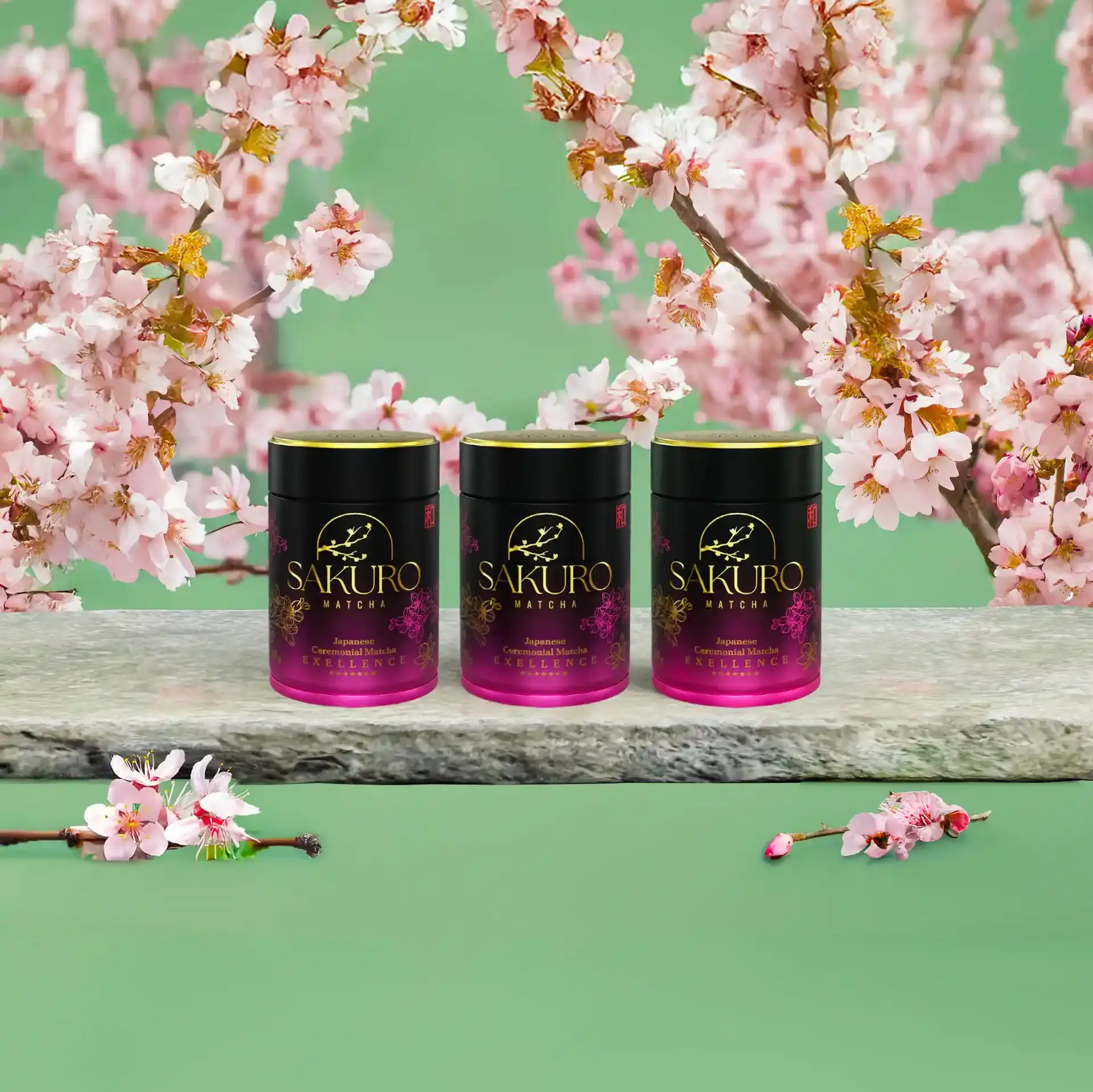 Sakuro Matcha 3× puszka Excellence 40g