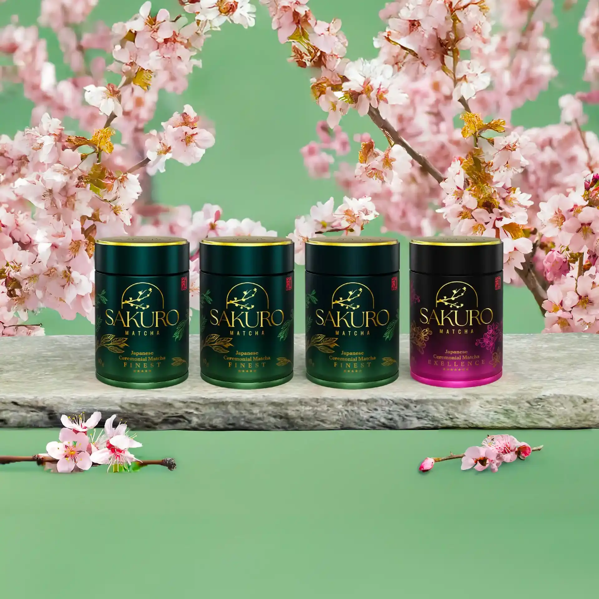 Sakuro Matcha 3× Finest 40g + 1× Excellence 40g