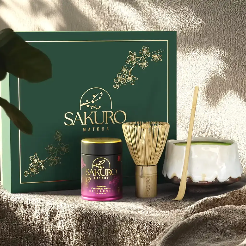 Zestaw Matchy Excellence w puszce 40g z czarką Asagiri