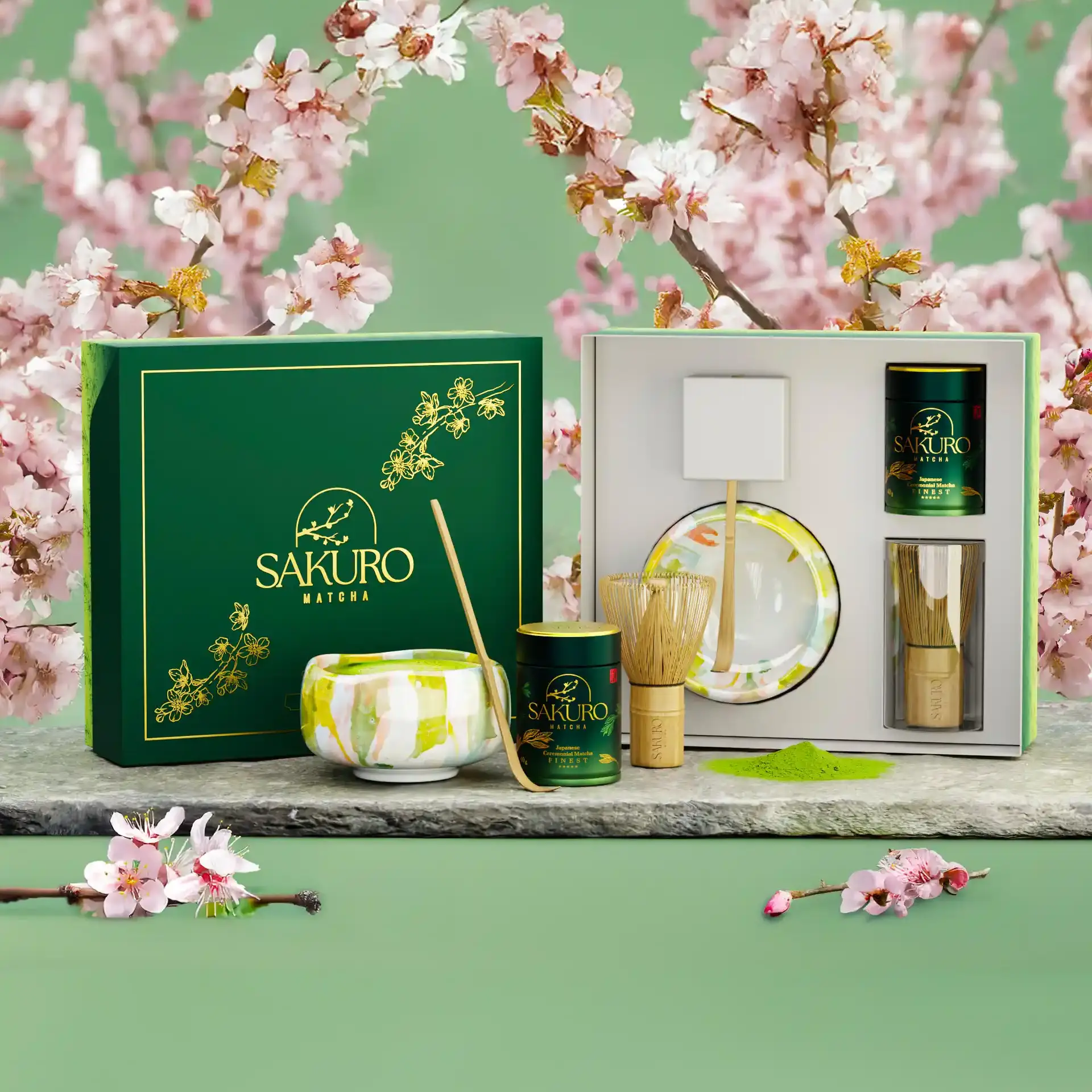 Zestaw Matchy Finest w puszce 40g z czarką Bonsai