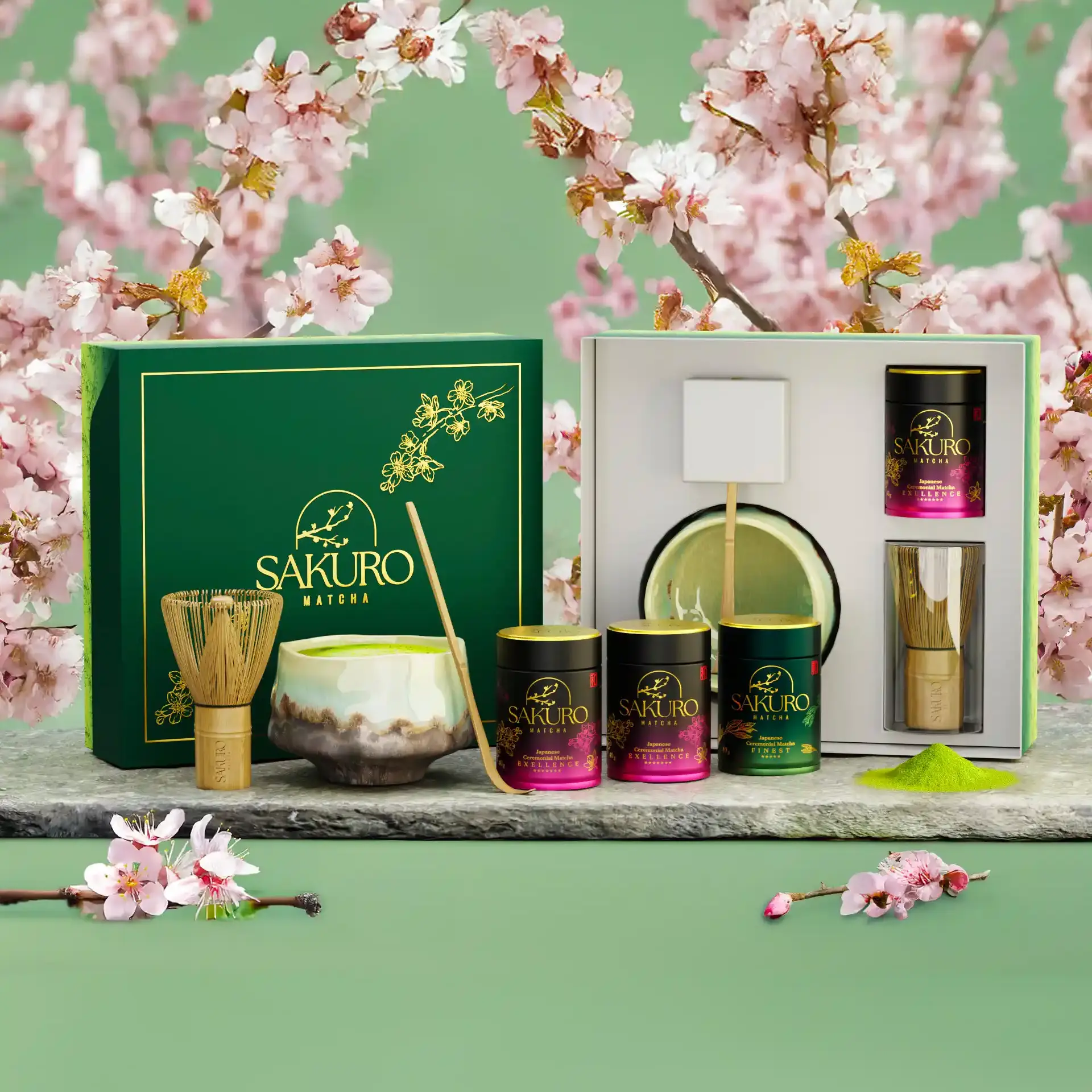 Zestaw 2× Matcha Excellence 40g 1× Matcha Finest 40g