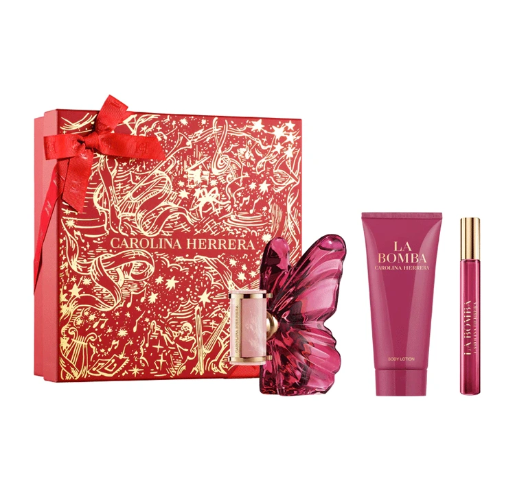 Carolina Herrera La Bomba woda perfumowana spray 80 ml + 10 ml + balsam do ciała 100 ml