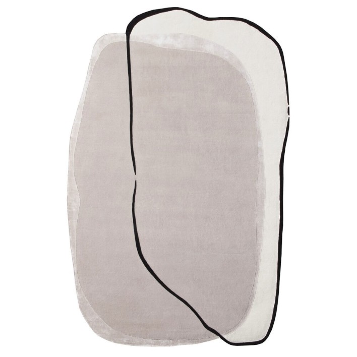 Dywan owalny z wełną SPOT Beige 160x230 Beżowy