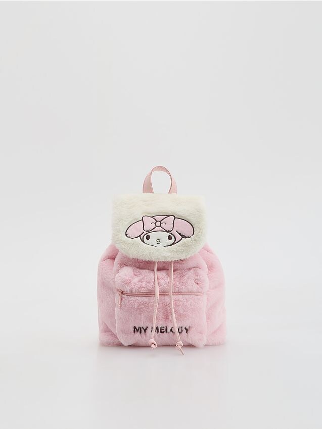 Reserved - Puszysty plecak My Melody - pastelowy róż