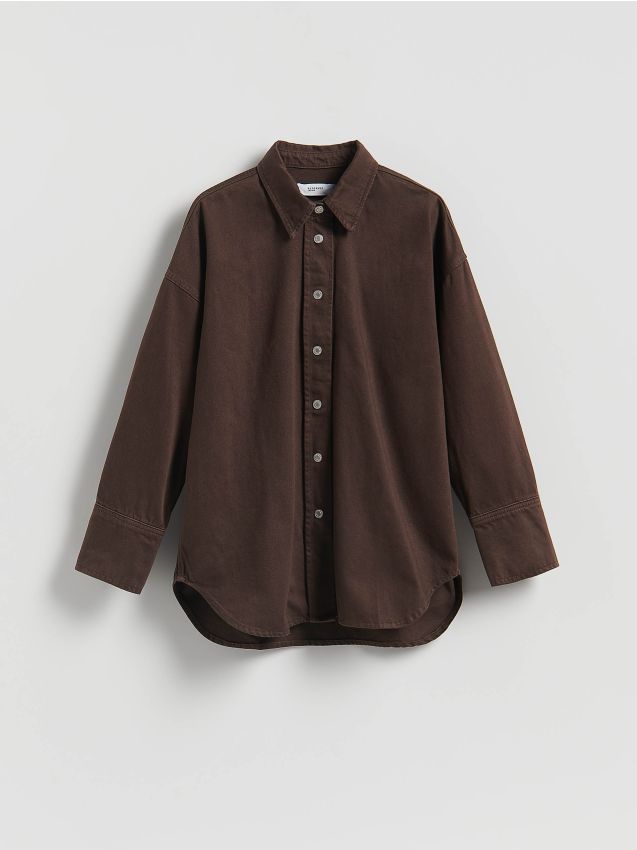 Reserved - Jeansowa koszula - dark grey jeans