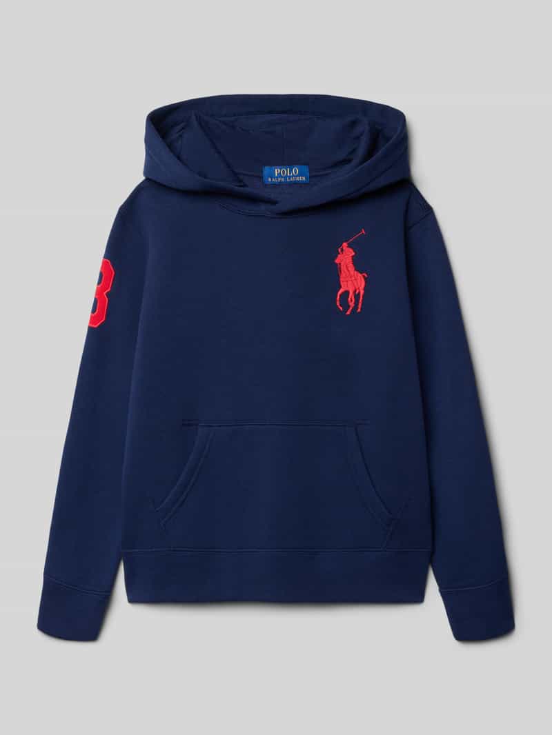 Bluza z kapturem i wyhaftowanym logo