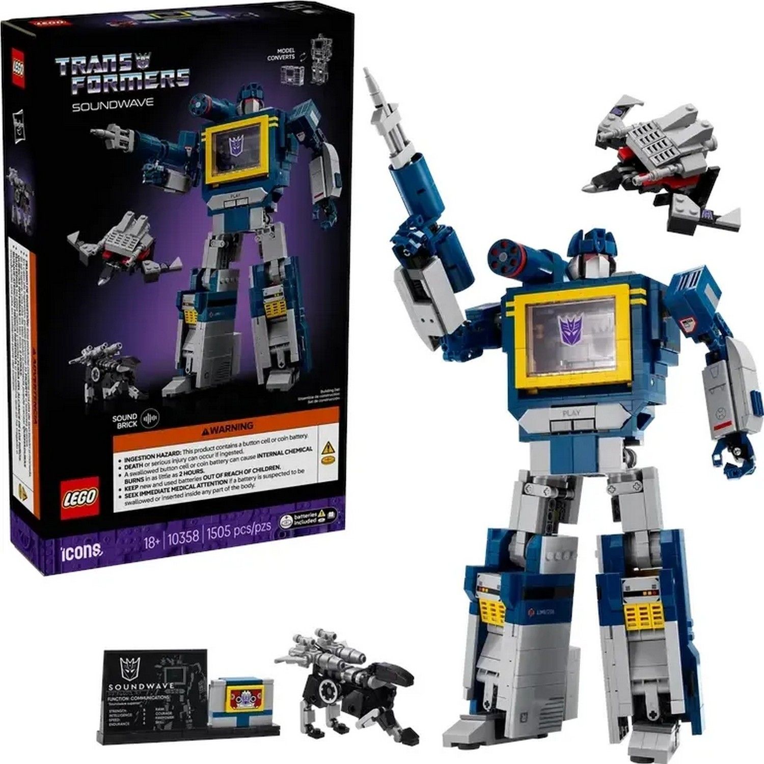 LEGO Icons 10358 Transformers: Soundwave | Darmowa dostawa | Wygodne RATY |