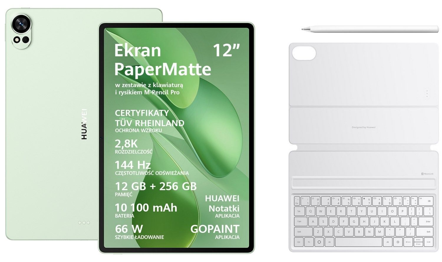 Huawei Matepad 12X 2025 12/256GB PaperMatte WiFi zielony Laurent -W09DK