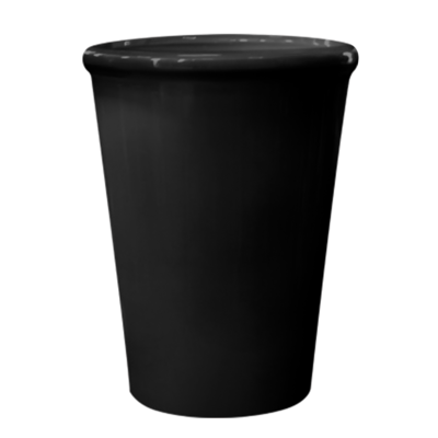 Doniczka ceramiczna z podstawką palma (palmowa) czarny 29 cm