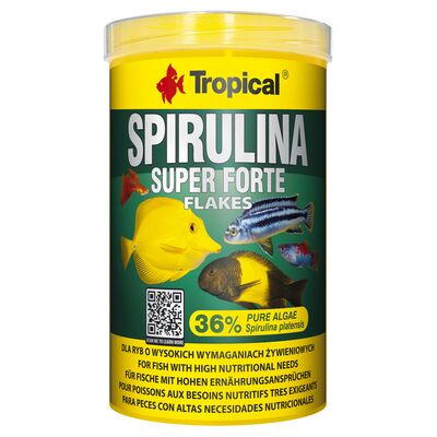Pokarm dla ryb Super Spirulina Forte 36% płatek 1000 ml / 200 g Tropical
