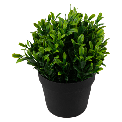 Kwiat sztuczny liść w donicy 19 cm zielony