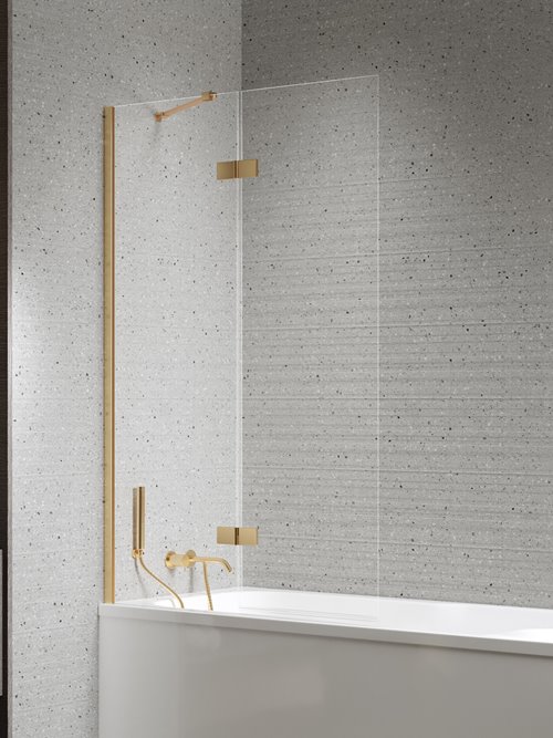 Parawan wannowy kolor złoty szczotkowany lewy 120x150 P-0249-WL Nesta Gold Brushed New Trendy