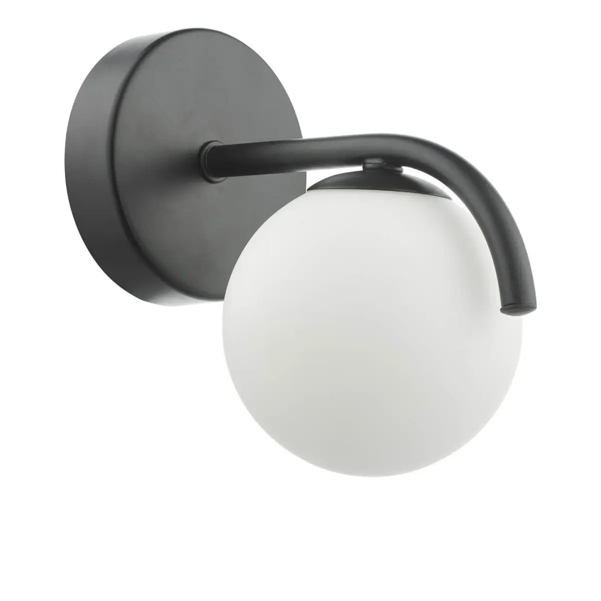 Kulista lampa ścienna Orlena ORL0722 do salonu kula czarna