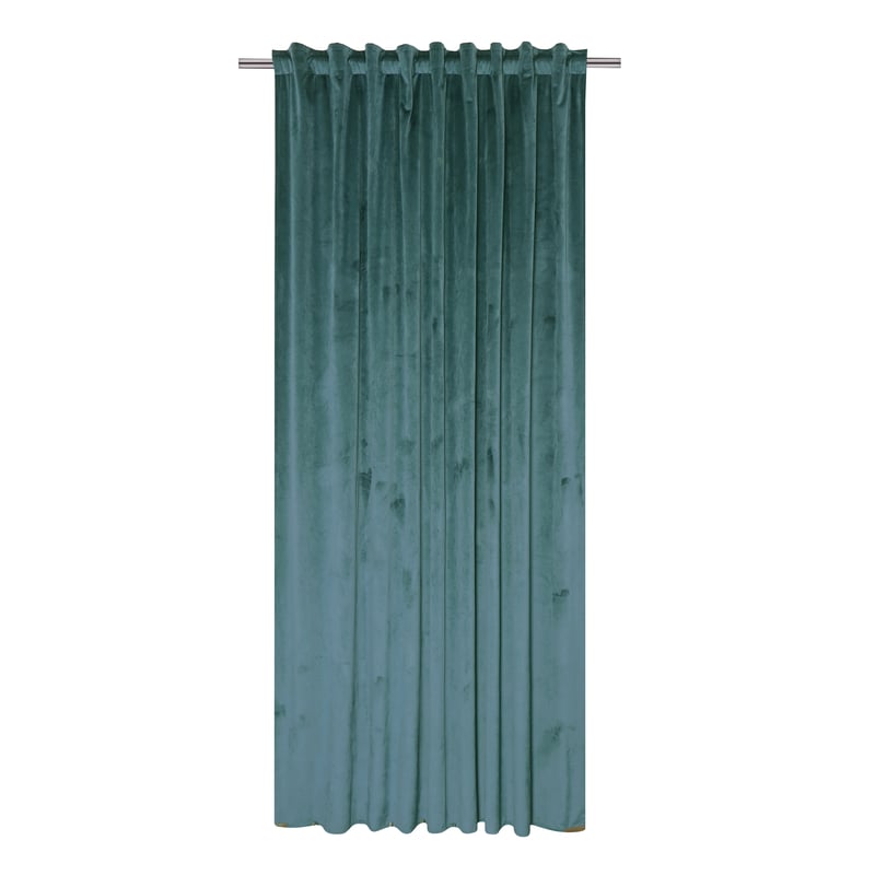 Zasłona welurowa Tony niebieska 200 x 280 cm na taśmie Inspire