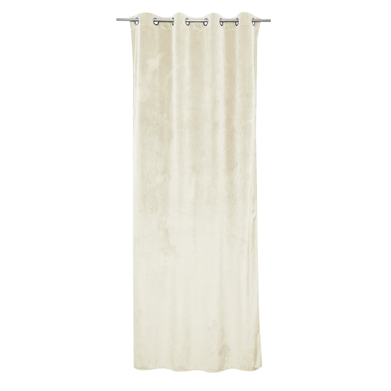 Zasłona welurowa Tony kremowa 140 x 280 cm na przelotkach Inspire