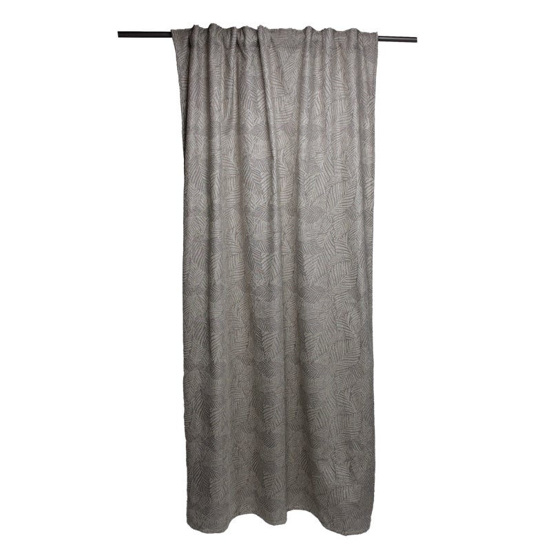 Zasłona żakardowa Leaves beżowa 140 x 280 cm na taśmie