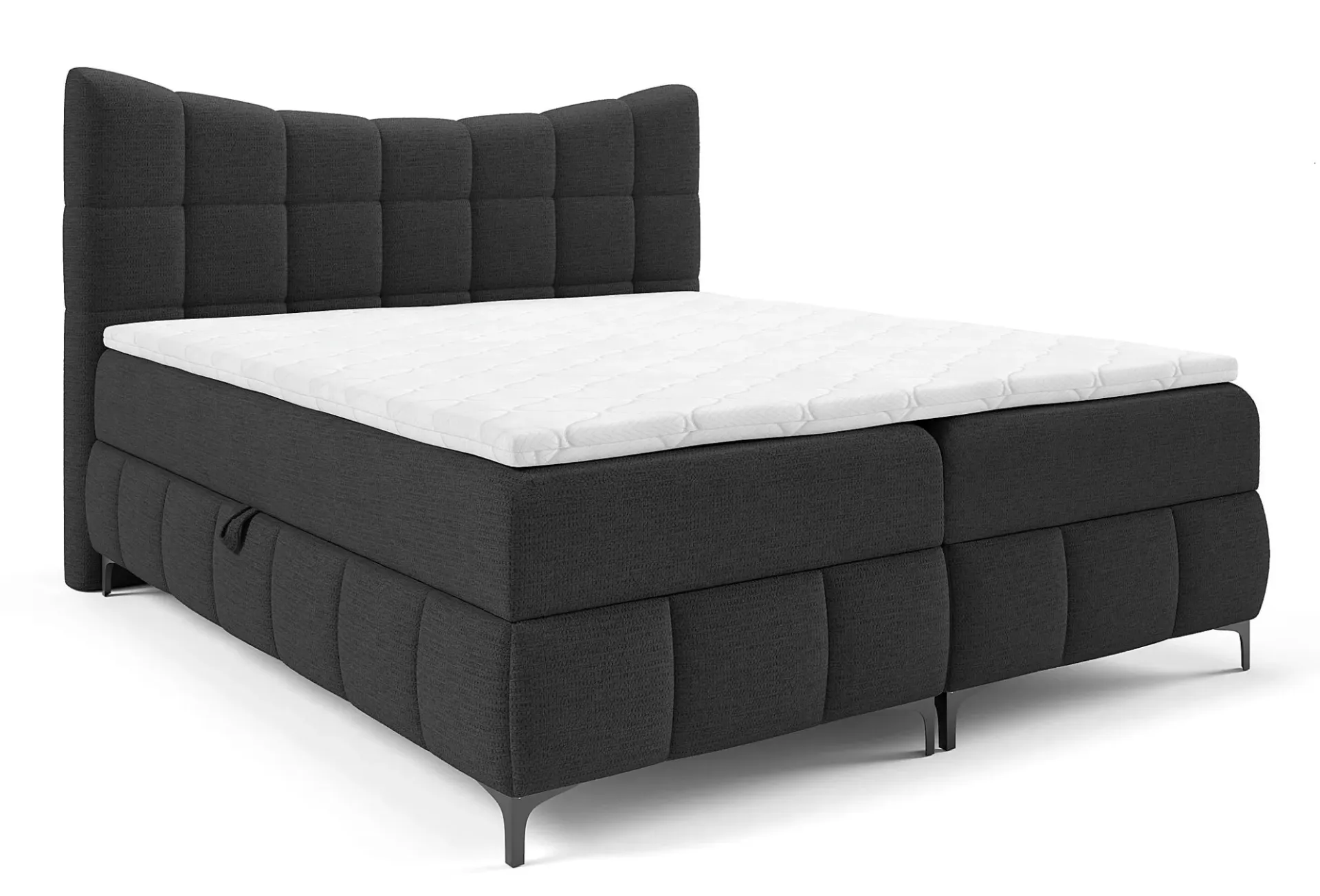 Czarne kontynentalne łóżko pikowane 5 rozmiarów C4-R82