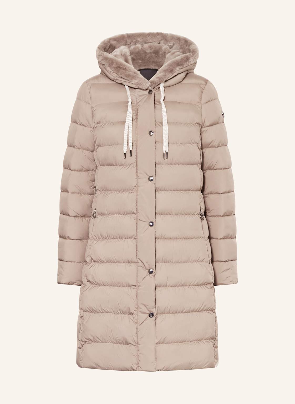 Fuchs Schmitt Płaszcz Pikowany Ze Sztucznym Futrem beige
