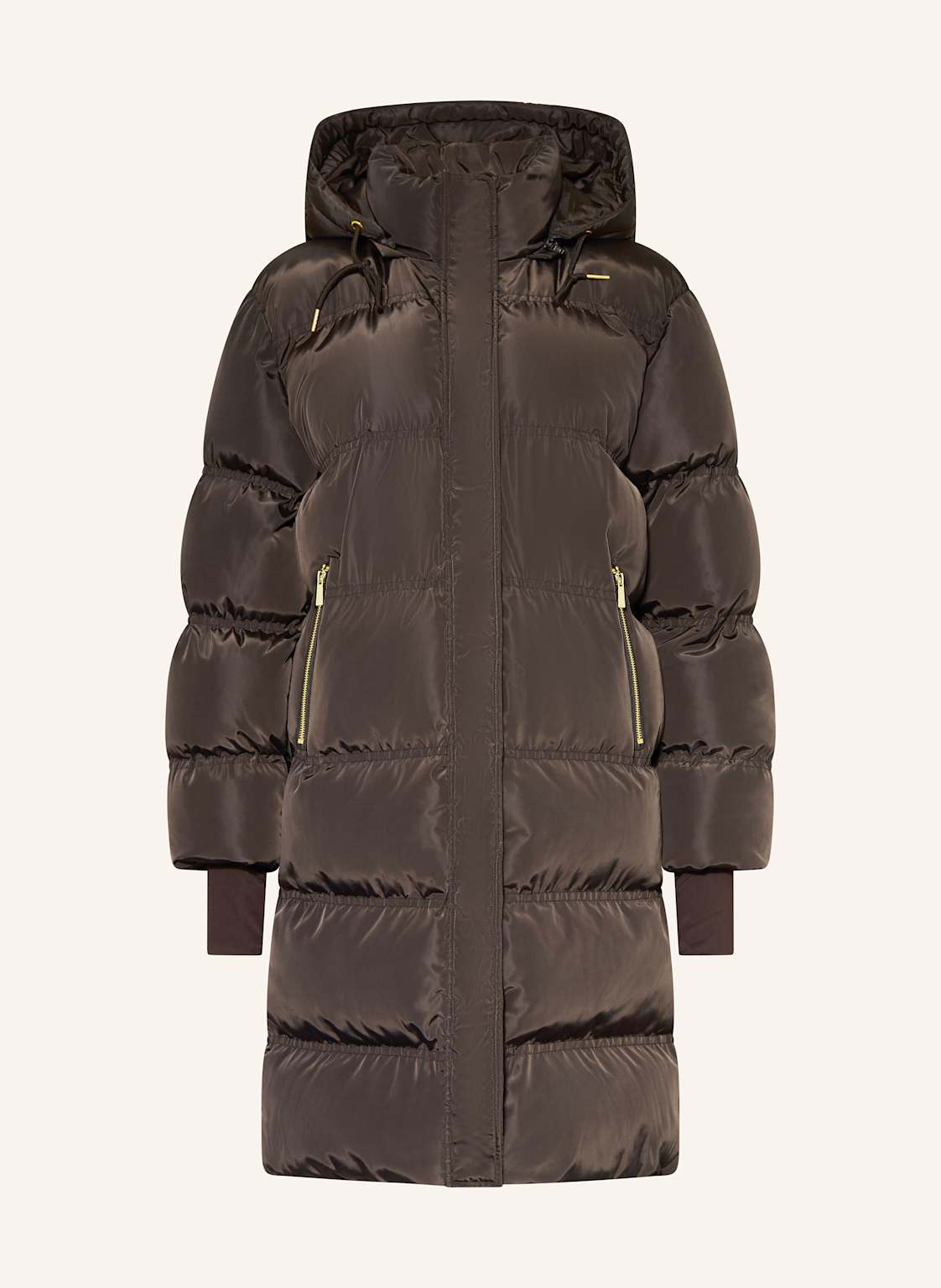 Neo Noir Płaszcz Pikowany Lucette Z Odpinanym Kapturem braun