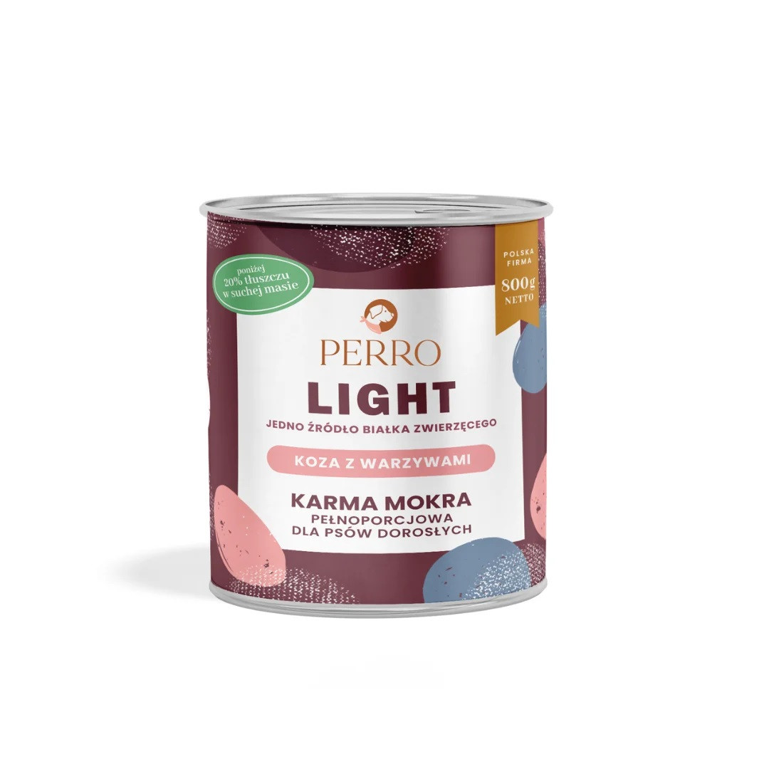 PERRO Light Koza z warzywami - mokra karma dla psa - 800g