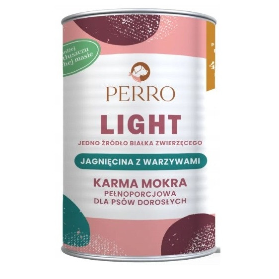 PERRO Light Jagnięcina z warzywami - mokra karma dla psa - 400g