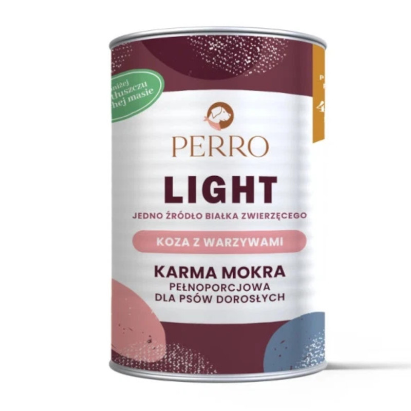 PERRO Light Koza z warzywami - mokra karma dla psa - 400g