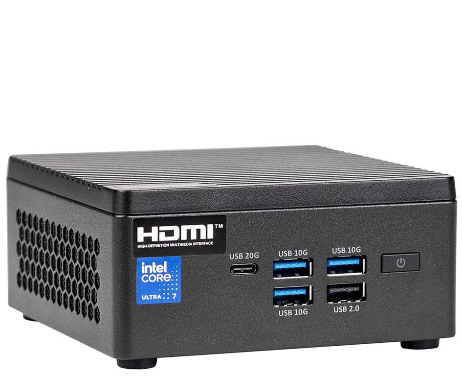 bluechip BUSINESSline M11471 *KI ready* Intel Core Ultra 7 155H 16 GB DDR5-SDRAM 500 GB SSD Windows 11 Pro Mini PC Czarny 556498