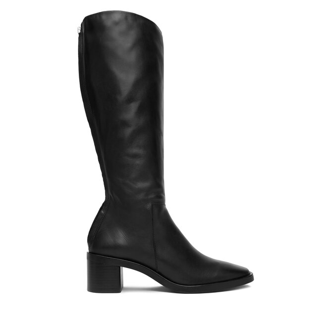 Kozaki Calvin Klein Block Heel Knee Boot Lth HW0HW02812 Czarny