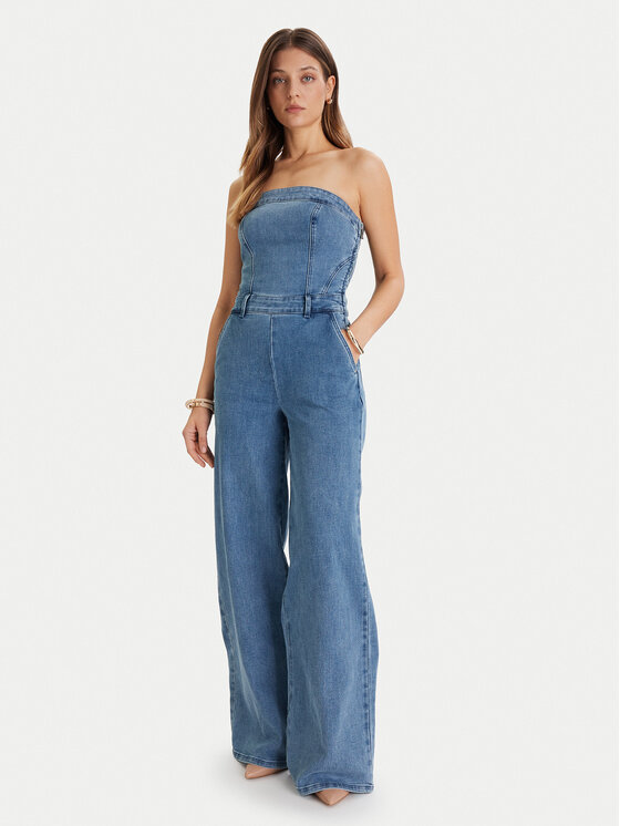 Guess Kombinezon W5BD1F D4LU0 Niebieski Regular Fit