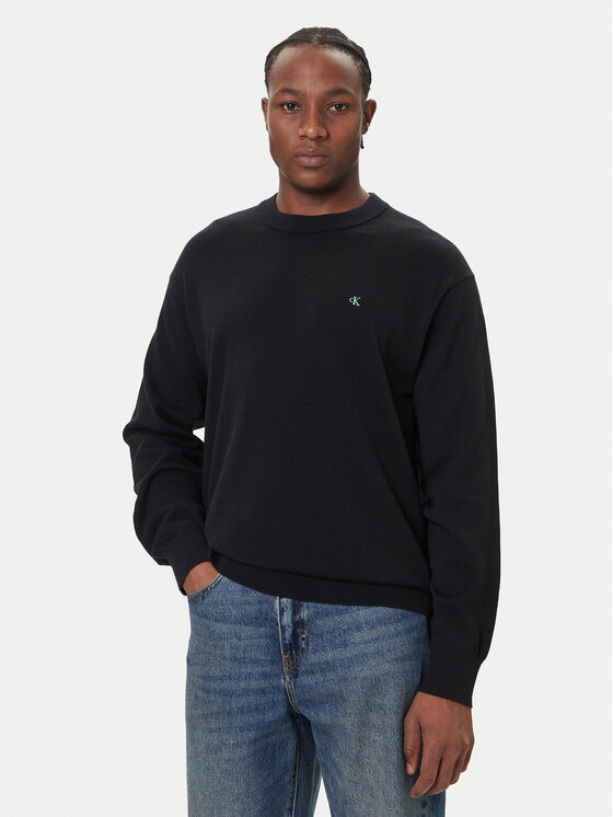 Calvin Klein Jeans Sweter LV04RC309G Czarny Regular Fit