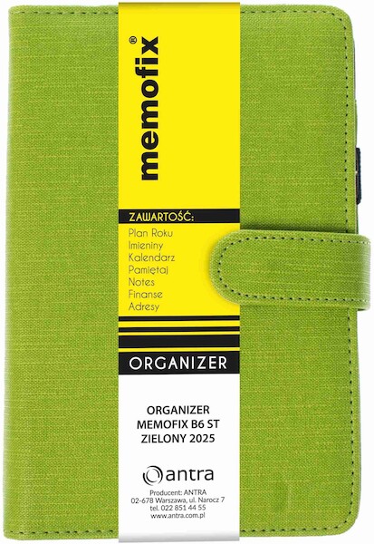 Organizer 2026 Memofix B6 ST zielony