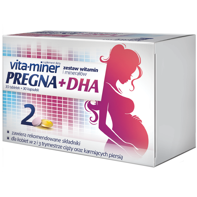 Vita-miner Pregna + DHA, 30 tabletek + 30 kapsułek