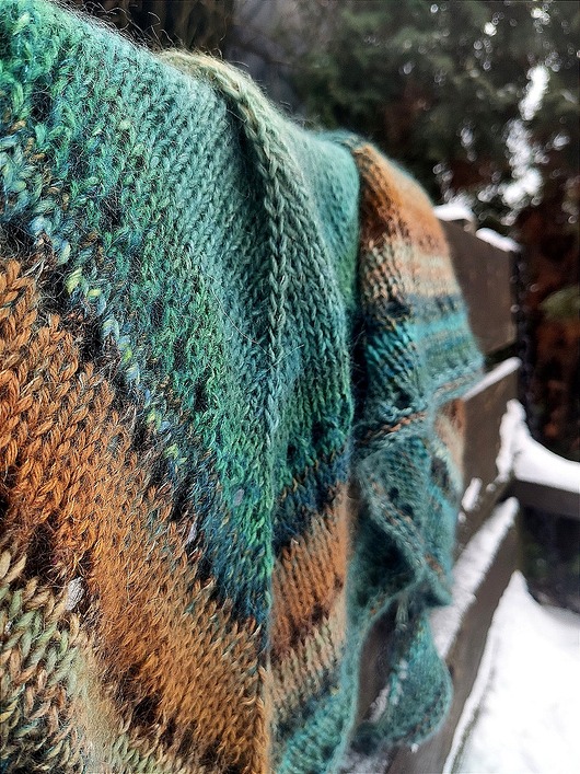 Z petrolem / chusta z jedwabiem