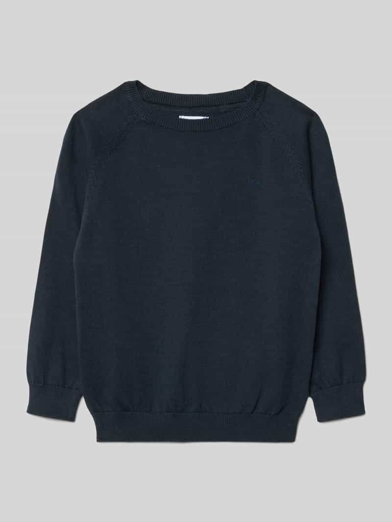 Sweter z dzianiny z prążkowanymi wykończeniami