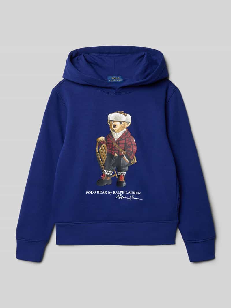 Bluza z kapturem o kroju regular fit z nadrukiem z logo