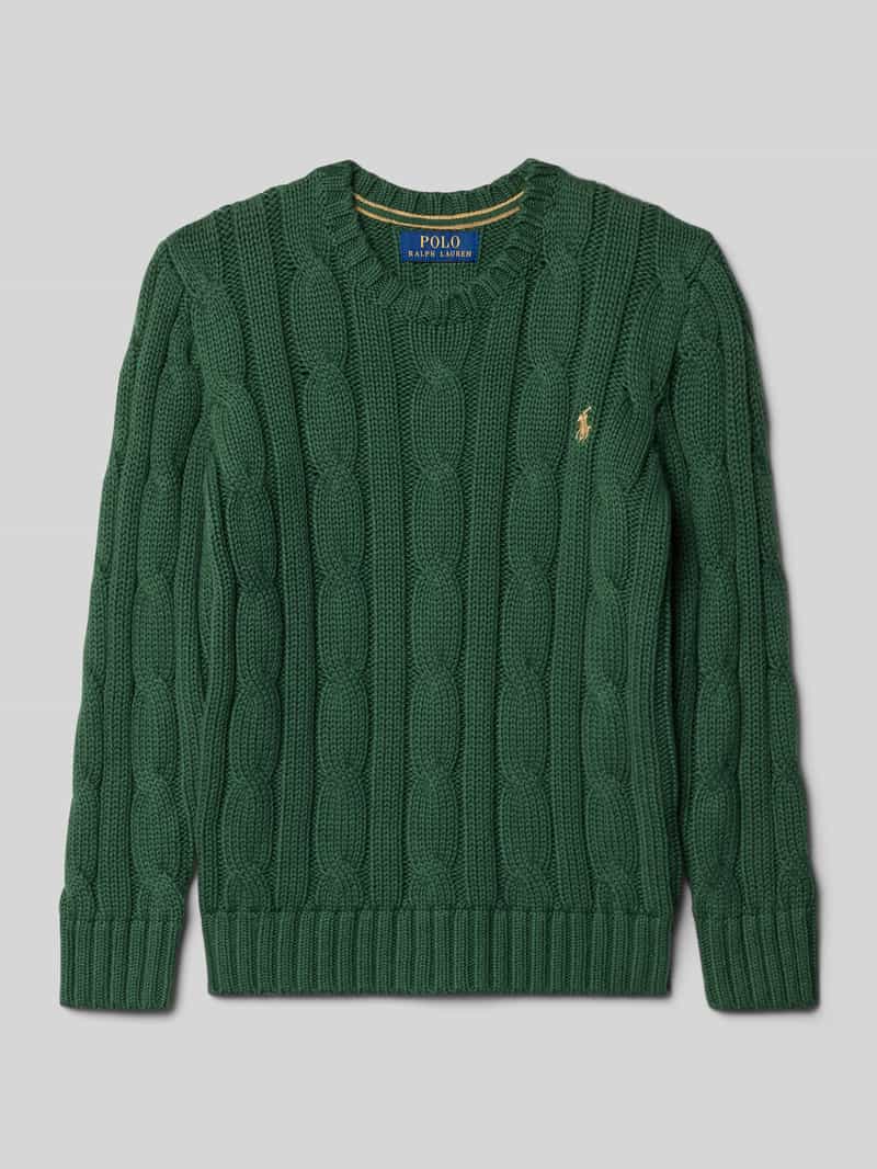 Sweter z dzianiny z prążkowanymi wykończeniami