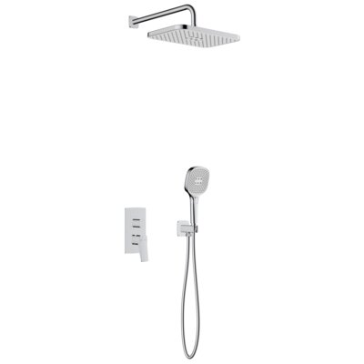 Zestaw prysznicowy podtynkowy KFA ARMATURA Malaga 4529-501-00 Chrom z deszczownicą