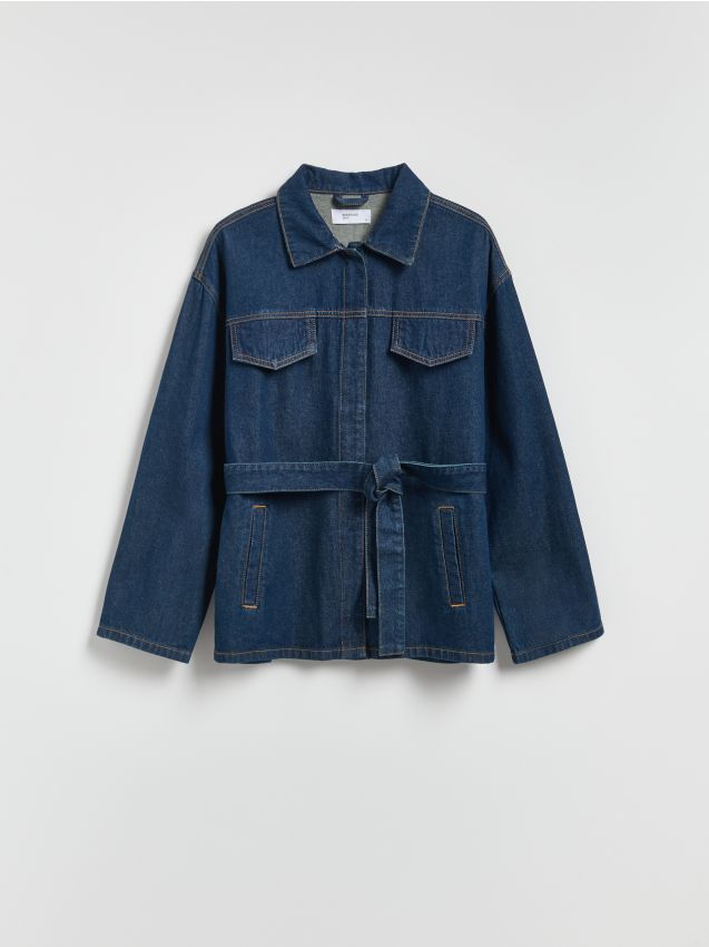 Reserved - Jeansowa kurtka - granatowy
