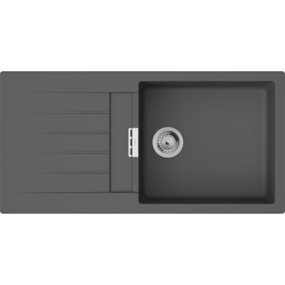 HANSGROHE S52 43358290 Kamienna szarość 50x100 Zlewozmywak jednokomorowy z ociekaczem 