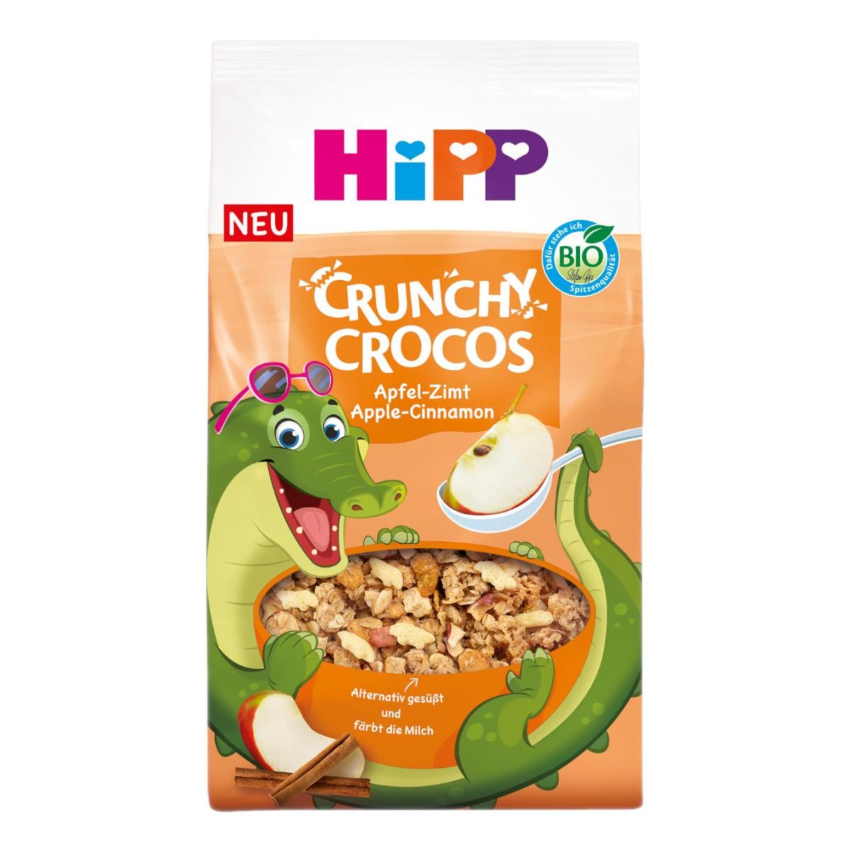 Hipp Musli chrupiące krokodyle jabłko cynamon dla dzieci po 3 roku życia 300 g Bio - żywność